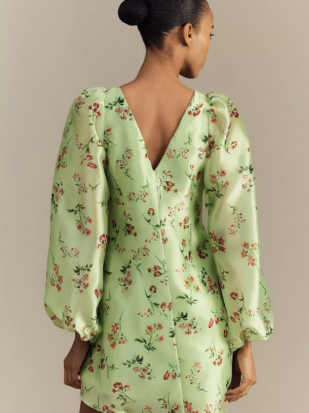 NWT Anthropologie BHLDN Samantha Long-Sleeve Organza Mini Dress Size XXS-XS - Picture 2 of 11